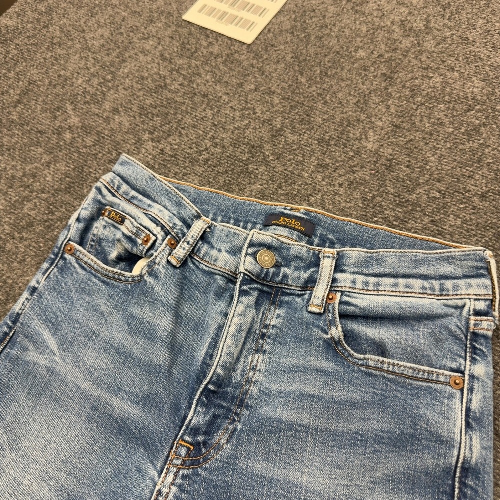Polo Ralph Lauren Jeans Womens 29 Blue Denim Mid Rise Skinny Raw Hem Casual